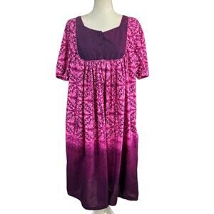 Only Necessities Dress Sz 14/16 M Pink Purple Ombre with Pockets Loungewear Maxi
